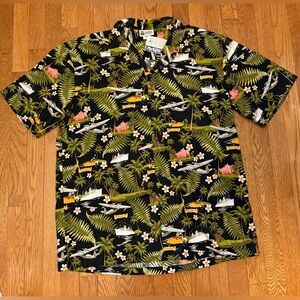 NWT Mens XL Aloha Republic Made in Hawaii Button Down Hawaiian Print Shirt